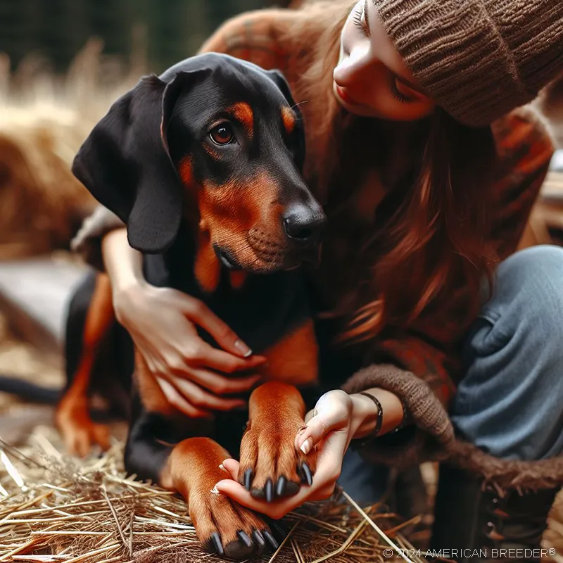 Hound Dogs hounds Black and Tan Coonhound puppy 11087